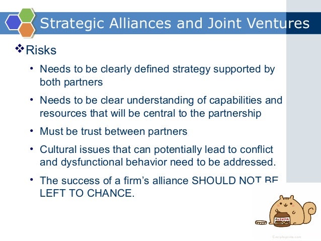 the advantages of strategic alliances essay Explain the advantages of strategic alliances and joint ventures a strategic alliance is a cooperative relationship among two or more firms to pursue a specific. the advantages of strategic alliances essay Explain the advantages of strategic alliances and joint ventures a strategic alliance is a cooperative relationship among two or more firms to pursue a specific.