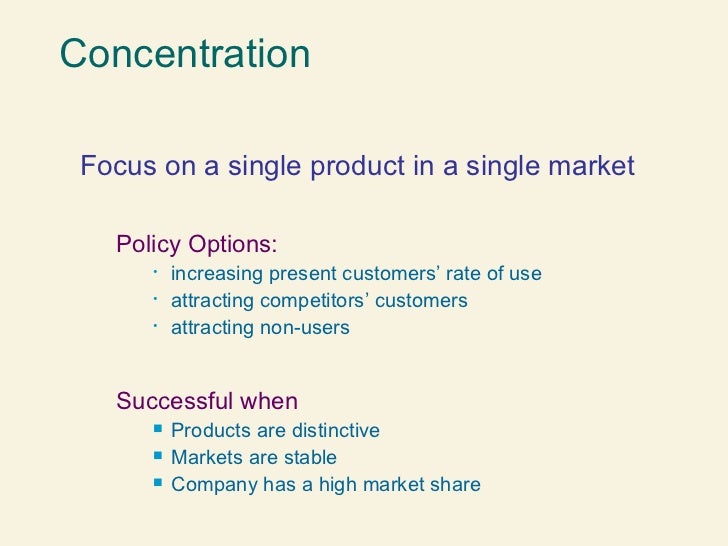 Non concentric diversification strategy