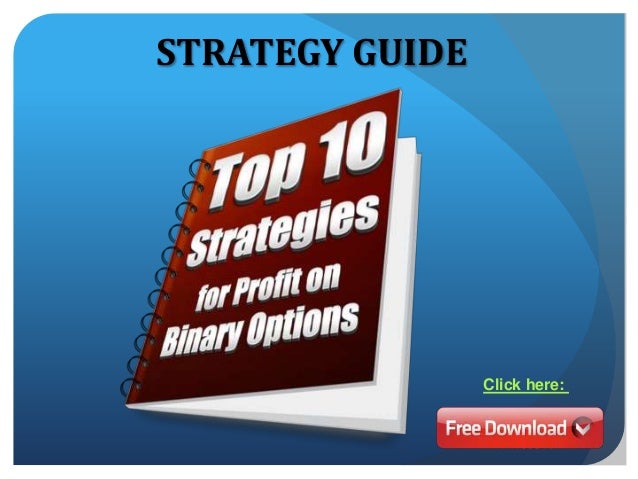 Free binary options trading strategies