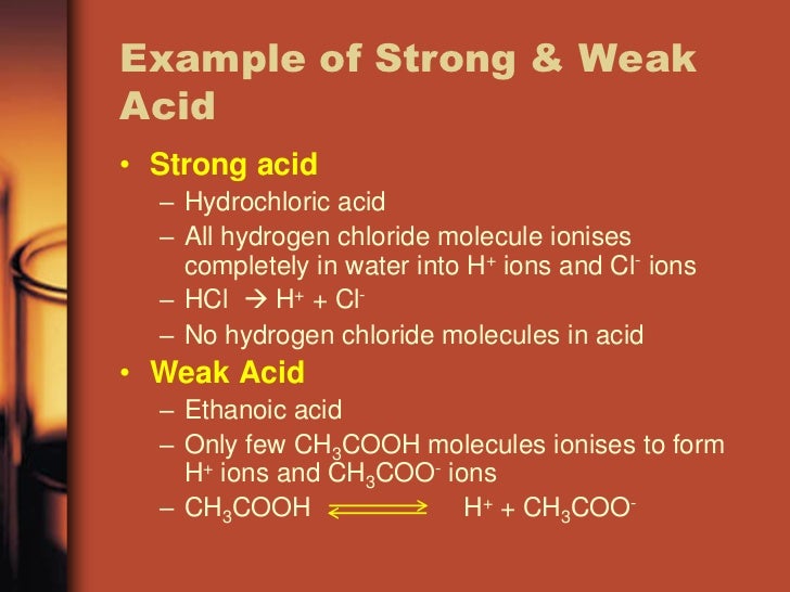 exle of weak acid strength of acid and alkali exle of weak acid strength of acid and alkali