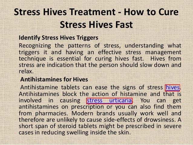 Stress Hives How To Treat Stress Hives Fast