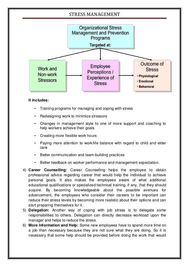 Case study on stress management in the workplace