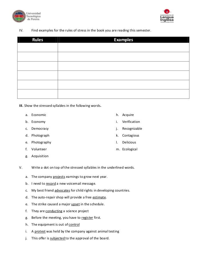 Stress Worksheet