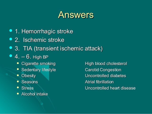 Tia thrombotic stroke put up stroke seizure treatment