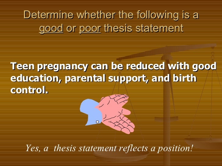 Strong thesis statement words