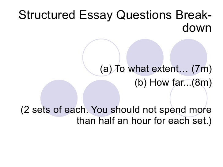 To what extent essay structure