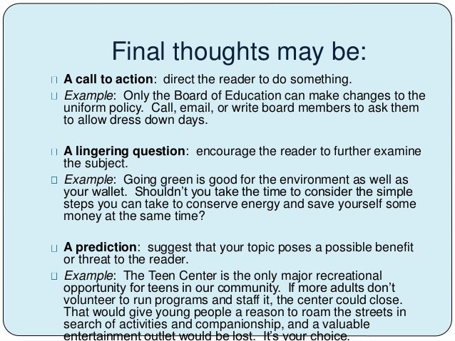 How to Write a Compelling Conclusion - Writing Commons