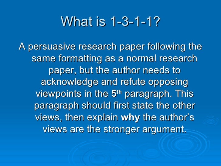 Persuasive essay structure