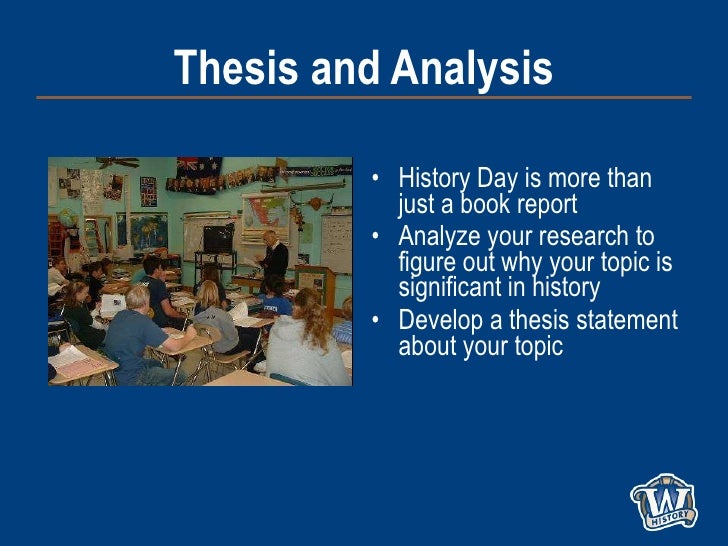 Sample thesis statements for national history day