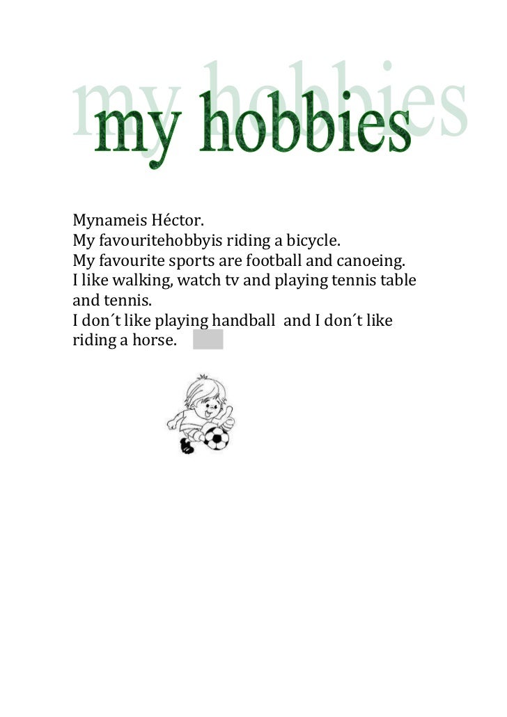 My hobby  5 8 years | kidsessays.com