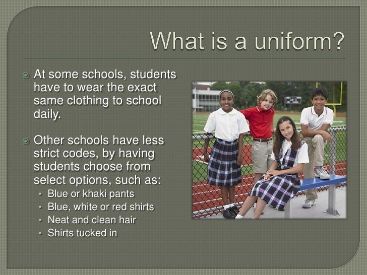 should high school students be required to wear uniforms
