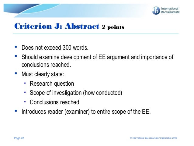 Science Essay Questions Example Ib History Extended Essay Extended Essay Abstract On Assignment Staffing Services also Proposal Essay Ideas Extended Essay Abstract Abstracts Essay Writing Paper
