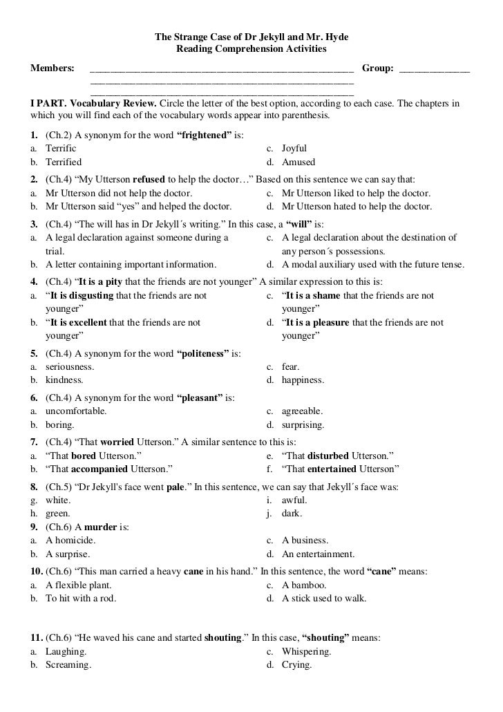 essay questions dr jekyll and mr hyde Jekyll and hyde essay 'the strange case of dr jekyll and mr hyde' is a i think the technique of leaving the reader with questions throughout the novel. essay questions dr jekyll and mr hyde Jekyll and hyde essay 'the strange case of dr jekyll and mr hyde' is a i think the technique of leaving the reader with questions throughout the novel.