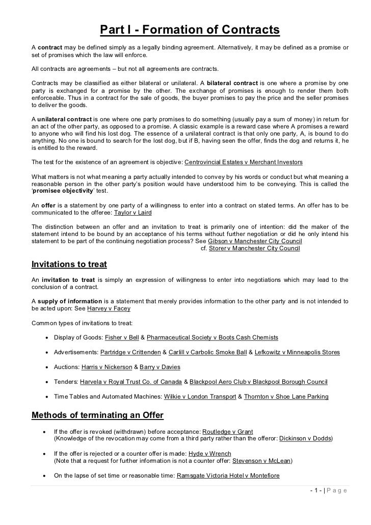 How to write a contract law essay