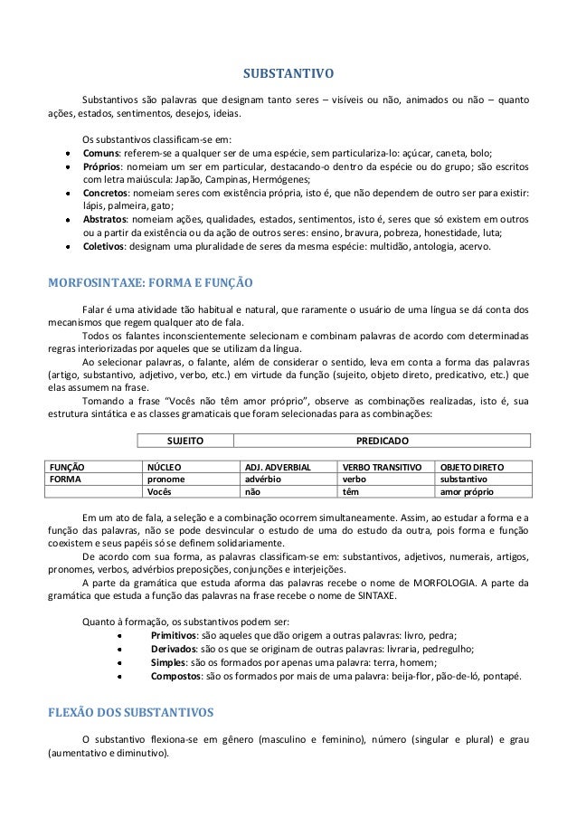 Substantivo artigo adjetivo