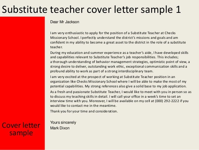 Cover letter examples for teachers aides