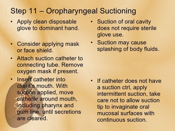 Oral Suctioning Procedure 111