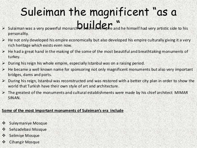 Suleiman the Magnificent personality Suleiman the Magnificent personality
