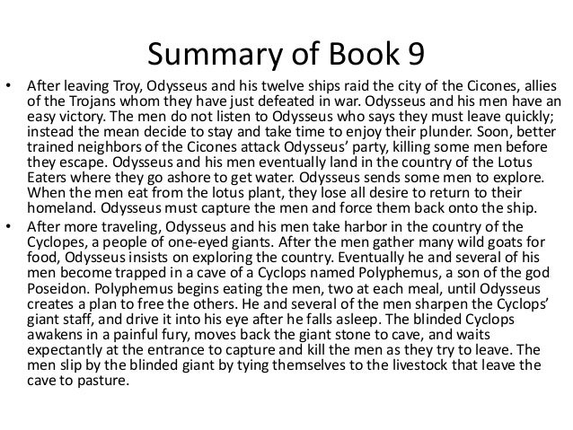Summary Of The Odyssey
