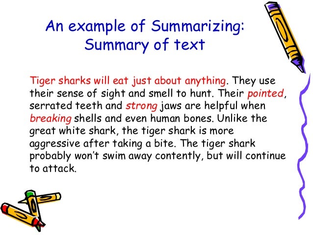 Summarizing articles examples
