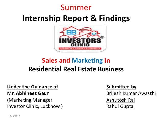 hmb internship report hmb internship report