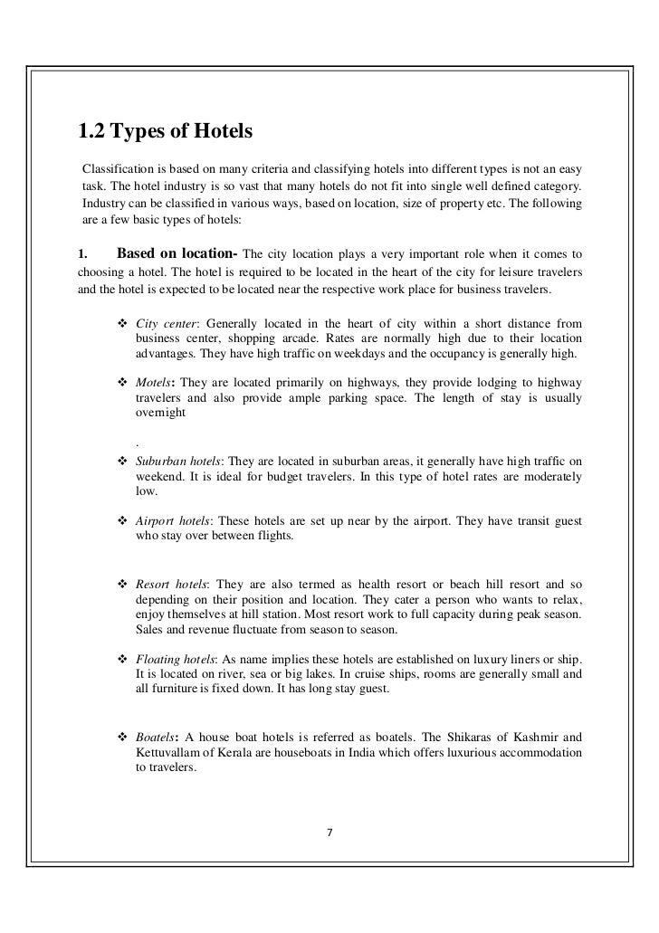 Dissertation consulting service hospitality industry