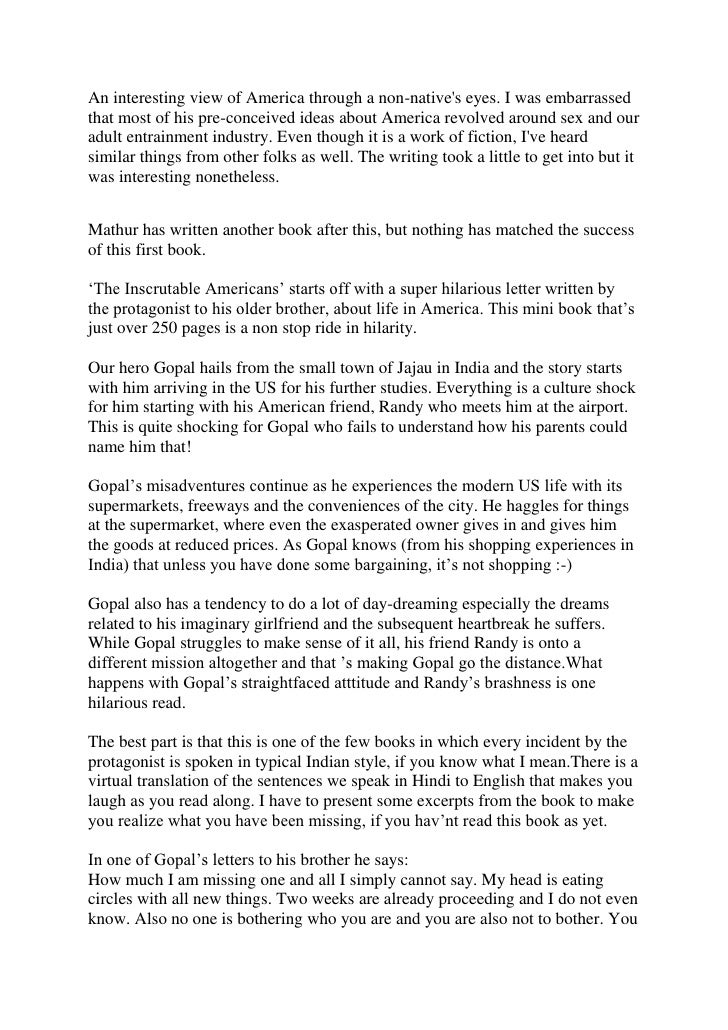 Brief essay on america