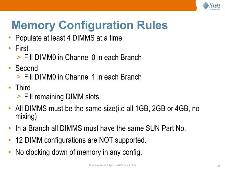 T5220 memory slots