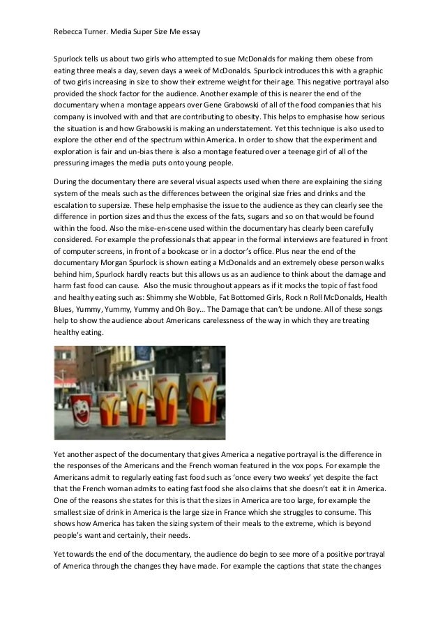 Super size me essay summary