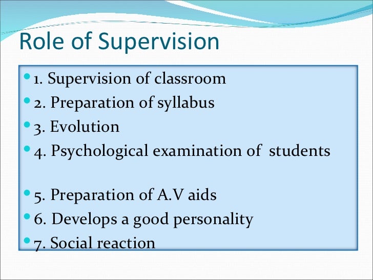 supervisor qualities