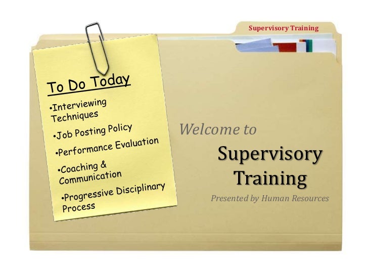 Articles on supervision training at a job