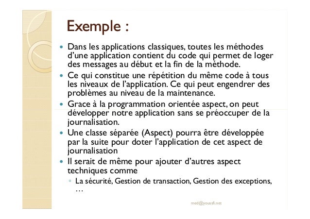exemple de aop