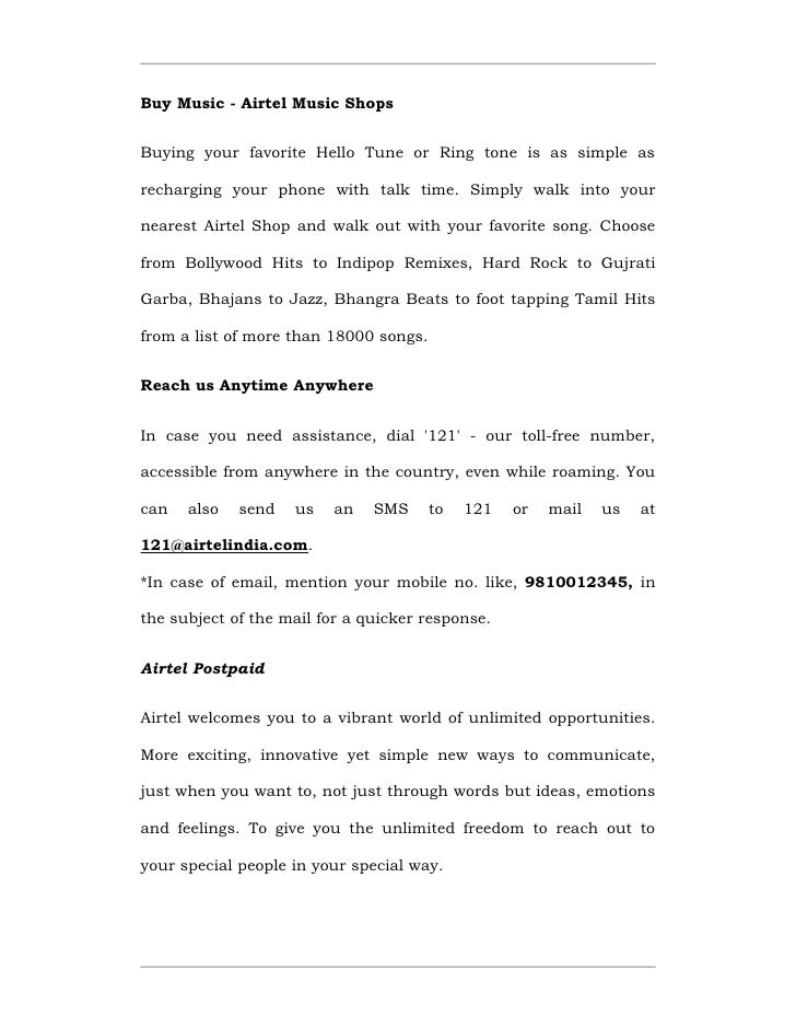 Airtel Hello Tunes Manager Free Download answerio