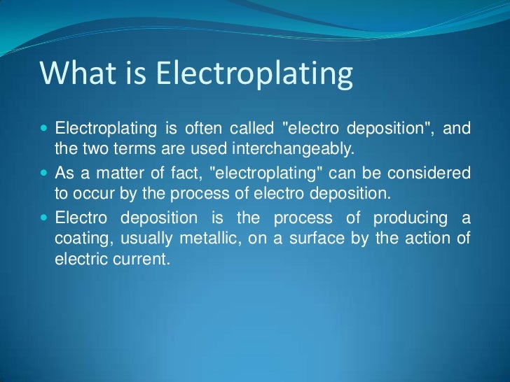 Surface treatment plating process