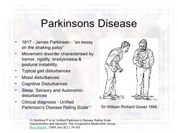 Parkinson j an essay on the shaking palsy