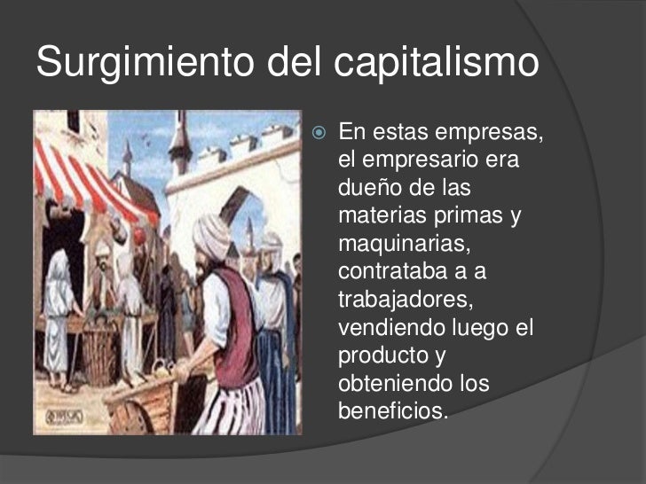Surgimiento del capitalismo