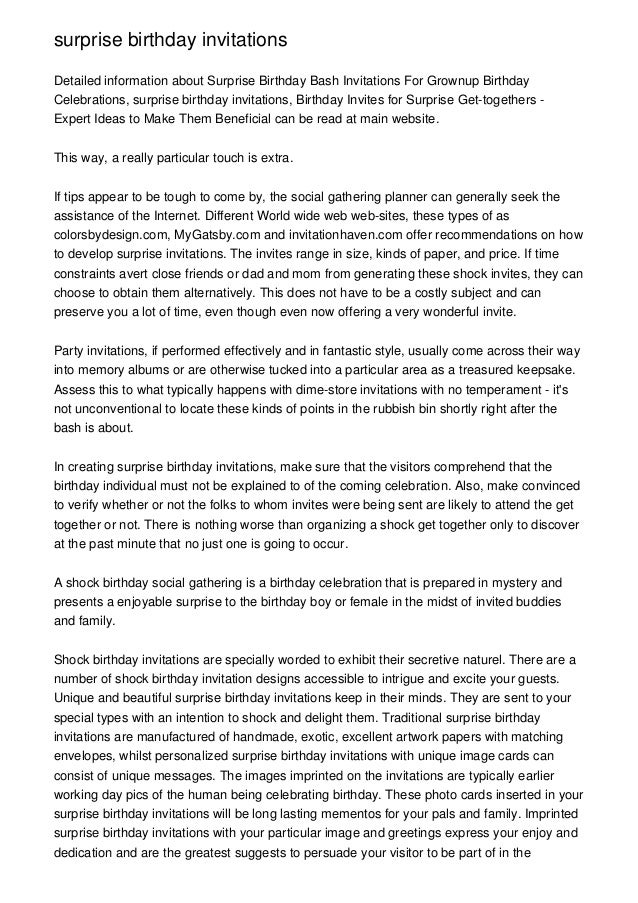 my birthday party essay