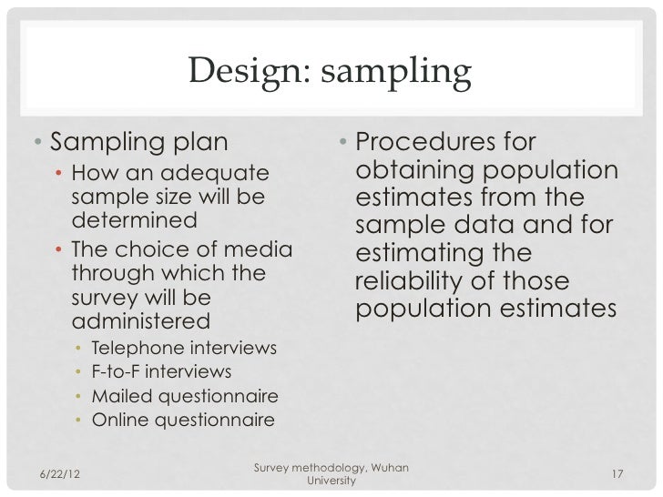 operration sample rsearch survey