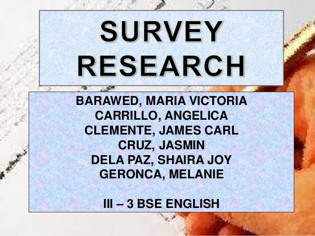 Survey method of research