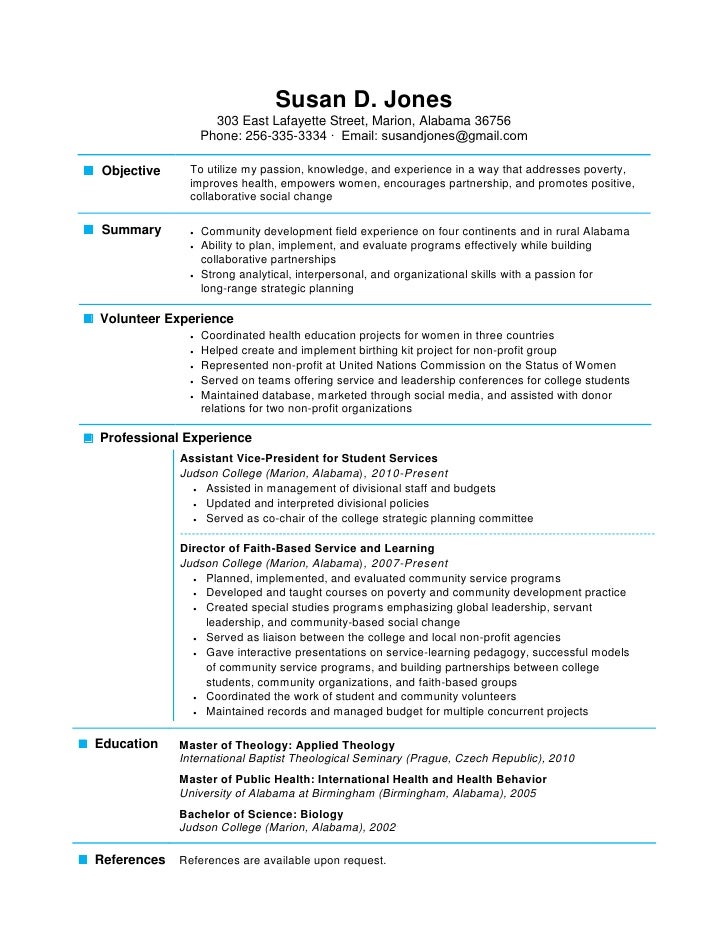 1 page resume template