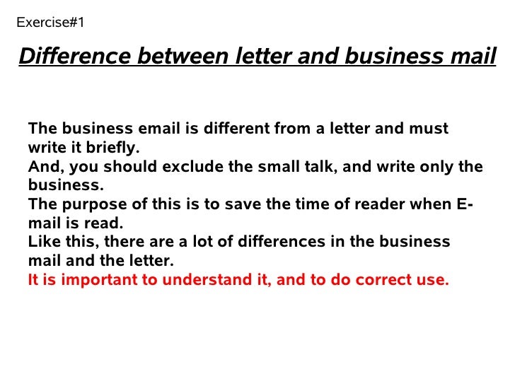 7. Exercise#1 Difference between letter ... Email Letter Difference Email Letter Difference 7. Exercise#1 Difference between letter ...