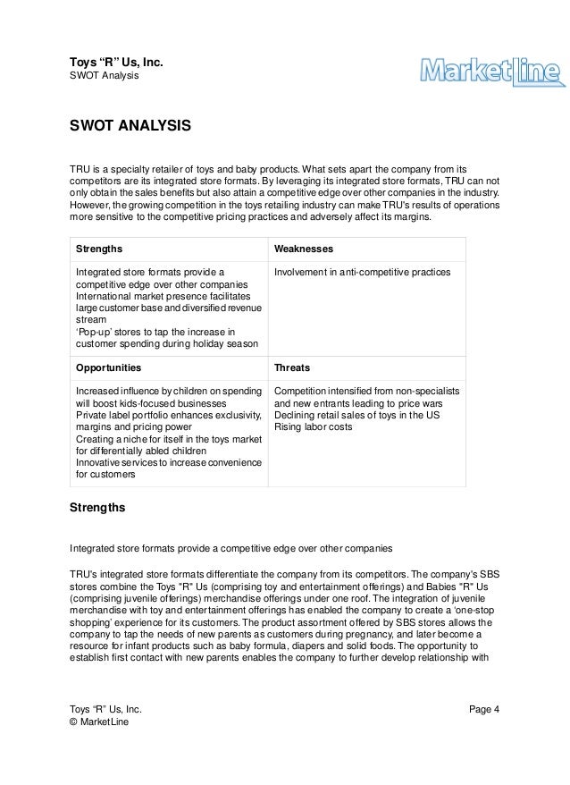 Swot Analysis For A Toy Company 5