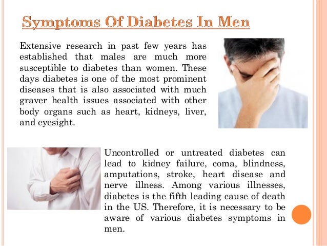 Symptoms of diabetes in men