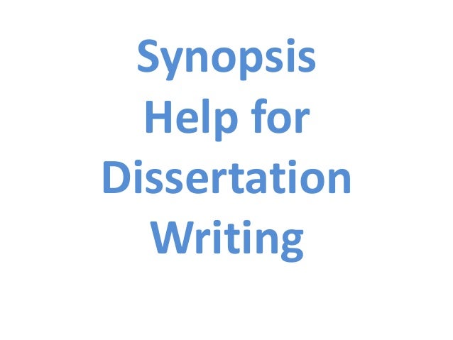 Help for dissertation