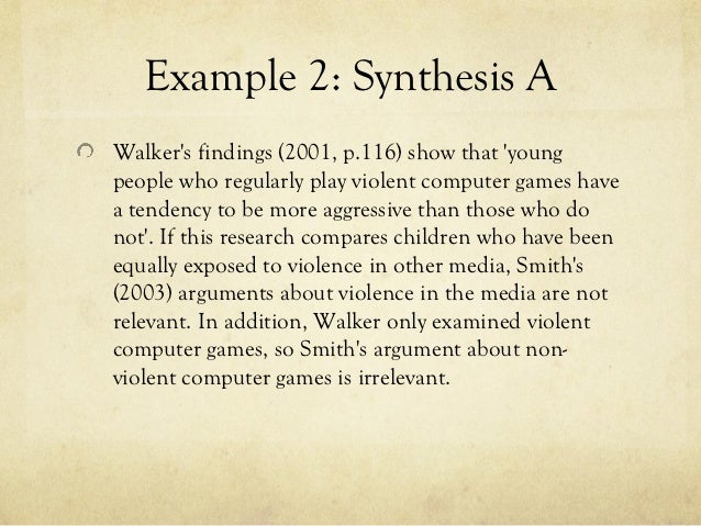 Synthesis essay conformity