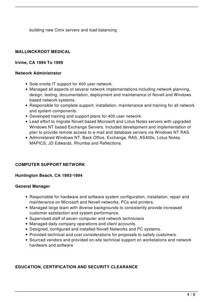 Network systems engineer cover letter