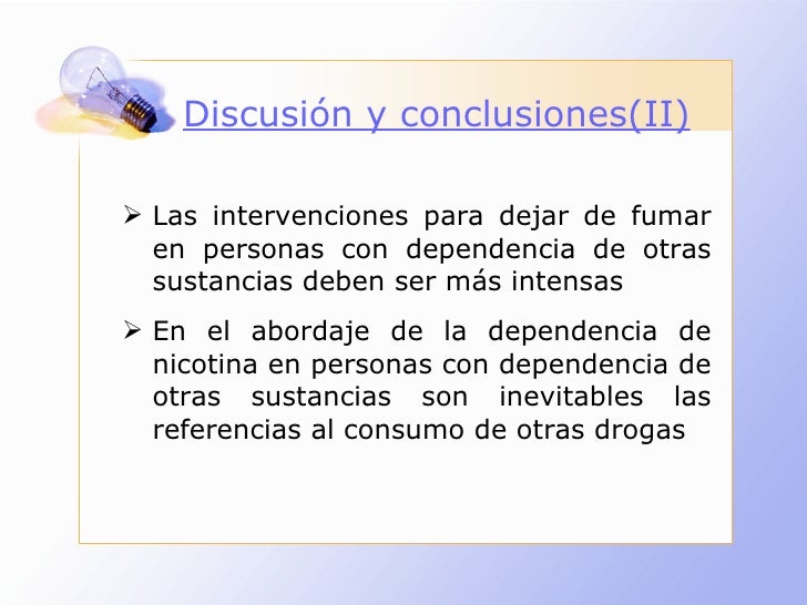 He dejado a fumar los síntomas