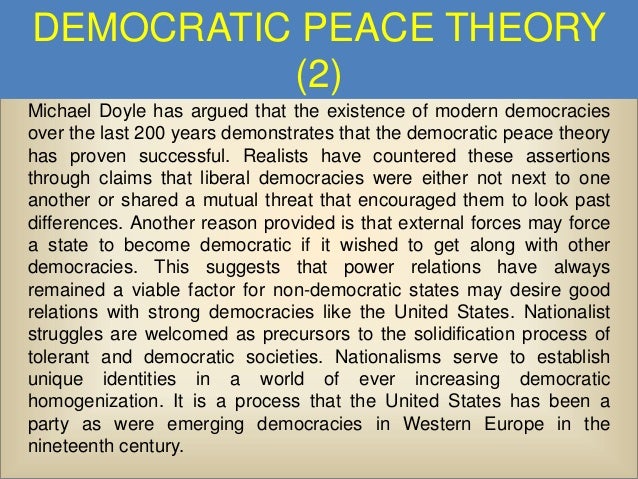 Democratic peace thesis kant