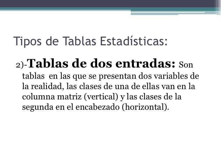Tablas estadisticas
