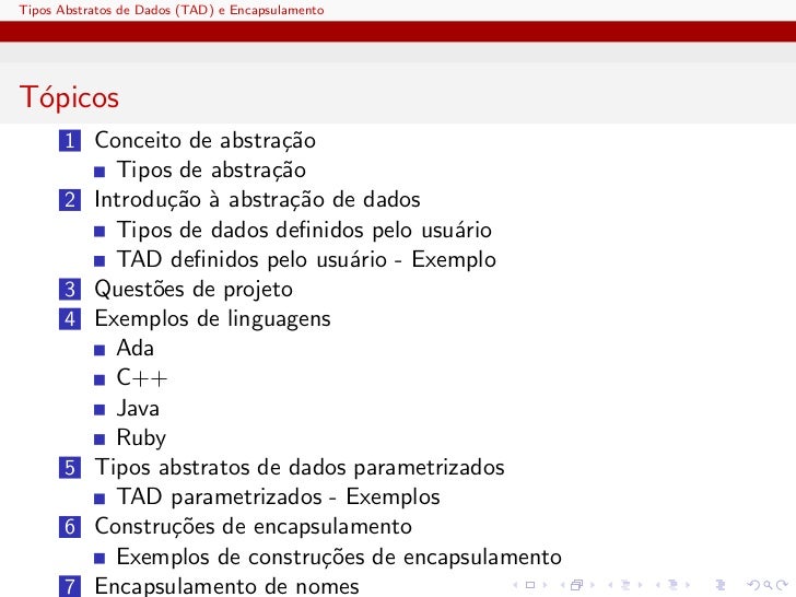 Tipos de dados abstratos